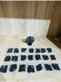 Resim Hedef 9 Cm Siyah Renk + 21 Paket Plastik Boncuk Karışık 