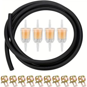 Resim Gateesat 15 Parça 6mm Yakıt Hortumu Seti 2 Metre 4 Filtre 10 Kelepçe 