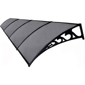 Resim Pratik Sundurma Kapı Pencere Üstü 100x480 Cm Antrasit Gri 6 Mm Levhalı Antrasit Gri 