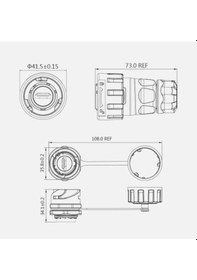 Resim YM-24-J/HDMI2/213/SX-42-101 Su Geçirmez HDMI Konnektör - Dişi 