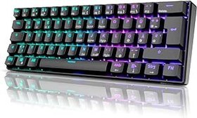Resim RK61 Almanca versiyonu RGB Oyun Klavyesi Mekanik Klavye 2,4 GHz Kablosuz/Bluetooth/Kablolu%60 TKL Klavye, Hot-Swap 