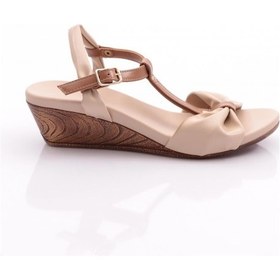 Resim Dgn 1512 Kadin Dolgu Topuk Sandalet 1512-2027-R12632 Ten Rengi 