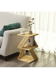 Resim Albeni Yan Sehpa Ahşap Siyah - Safir Meşe Safir Meşe 