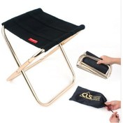 Resim Cls Açık Taşınabilir Alüminyum Alaşımlı Balıkçılık Barbekü Katlanır Tabure, 24.8 22.5 27cm Siyah 