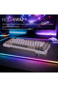 Resim Inca IKG-455 Empousa Gasket Hot Swap Posh Tri-Mode Makro Rgb Mekanik Klavye 