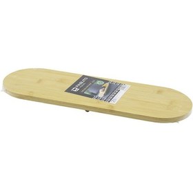 Resim Oval Ahşap Bambu 3 Mini 1cm Ayaklı Sunum Tepsisi 15x44x1.5cm 52 Çok Renkli 