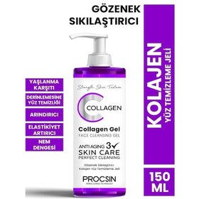 Resim Procsin Kolajen İçerikli Gözenek Sıkılaştırıcı Yüz Temizleme Jeli 150 ML 