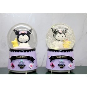 Resim Kuromi İçi Dönmeli Püskürtmeli Işıklı Müzikli Kar Küresi Büyük Boy Model 2 