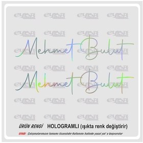 Resim Size Özel Isim El Yazısı 2 Adet Ad Soyad Imza Etiket 25x7 Hologram 