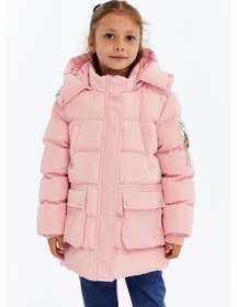 Resim Benitto Kids Kız Çocuk Kalın Kışlık Kapüşonlu Kaban 51349 Pembe 
