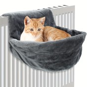 Resim 1 adet Sıcak ve Rahat Peluş Asılı Kedi Hamak Çelik Çerçeveli - İç/Dış Mekan Kediler için Yumuşak Polyester Evcil Hayvan Yatağı, Kolay Kurulum, Sağlam ve Güvenli Tasarım, Yavru Kediler, Köpekler için Mükemmel - İdeal Noel Hediyesi, Kedi Hamak, İç Mekan Evcil Hayvan Yatağı, Rahat Evcil Hayvan Yatağı 