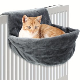 Resim 1 adet Sıcak ve Rahat Peluş Asılı Kedi Hamak Çelik Çerçeveli - İç/Dış Mekan Kediler için Yumuşak Polyester Evcil Hayvan Yatağı, Kolay Kurulum, Sağlam ve Güvenli Tasarım, Yavru Kediler, Köpekler için Mükemmel - İdeal Noel Hediyesi, Kedi Hamak, İç Mekan Evcil Hayvan Yatağı, Rahat Evcil Hayvan Yatağı 
