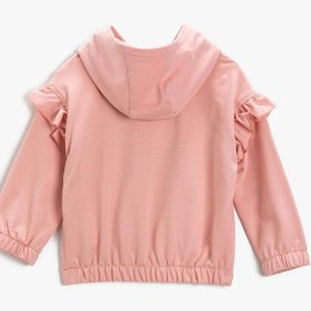 Resim Kız Bebek Snoopy Lisanslı Kapüşonlu Sweatshirt Pamuklu 