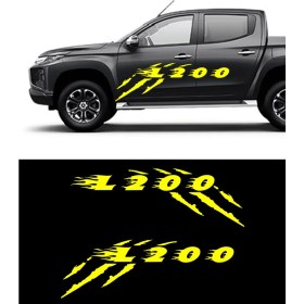Resim Melek Pazarı Mitsubishi L200 Offroad Pençe İzi Oto STICKER-S1467 