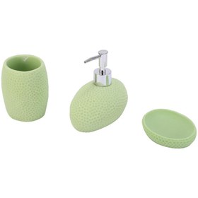 Resim YEŞİL PETEK 3 LÜ BANYO SETİ 20x20x13cm 