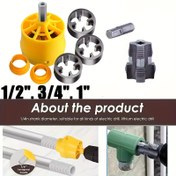 Resim Elektrikli Matkap için PVC Diş Açma Aparatı - PVC Boru Dişleme Takımı, 1/2 İnç, 3/4 İnç ve 1 İnç Boyutlarında Mevcuttur, Özel Olarak Tesisatçılar İçin Tasarlanmış 
