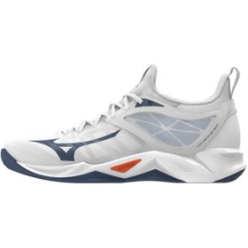 Resim MIZUNO Wave Dimension Unisex Voleybol Ayakkabısı Beyaz / Lacivert 