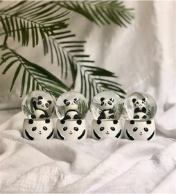 Resim Mini Işıklı Panda Kar Küresi 