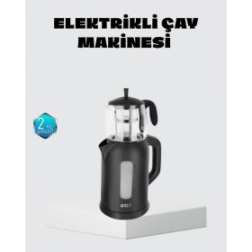 Resim Marsilyan- Sinbo Elektrikli Çay Makinesi 1.7 L Su Isıtıcı ve Cam Demlikli Güvenli Kullanım 