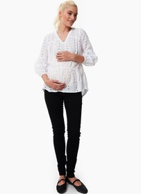 Resim Violet Dantel Detaylı Hamile Bluz - L 