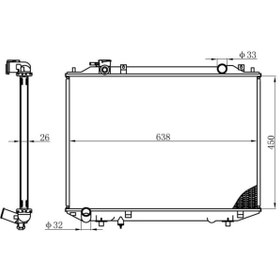 Resim Bfr045026 Radyatör Brazing Ranger 2.5d 98 Klimasız Mek 635x450x26 