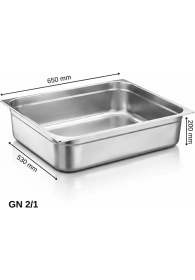 Resim Üret Çelik Üret Standart Gastronom Küvet Gn 2/1 200 mm 57,5 lt 