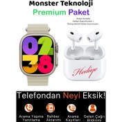 Resim Monster Teknoloji Paketi En Güncel Amoled Ekran Akıllı Saat ve Airpds Pro Kampanyası Aşk Ürünü 