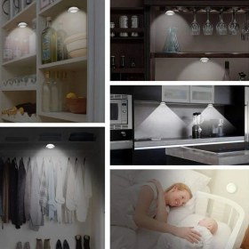 Resim Mulvxurg URG02 3lü Uzaktan Kumandalı Pilli Yapışkanlı Kablosuz LED Spot Lambalar (Mulvix) 