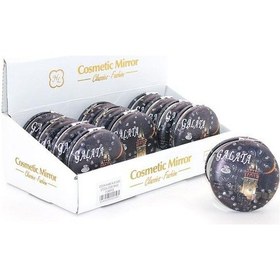 Resim Taşlı İstanbul Tasarımı El Aynası Kalın Alk2493 Renkli 