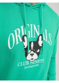 Resim Jack & Jones Kapüşonlu Yeşil Erkek Sweatshirt 12244219 001 
