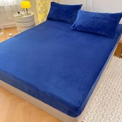 Resim Lüks Süt Kadife Çarşaf - Ultra-Yumuşak, Sıcak ve Rahat Elastik Köşeler ve Peluş Malzeme ile Yatak Odası Kullanımı için, Yatak Odası Konforu | Peluş Dokulu Görünüm | Sıcaklık Tutma, Yatak Aksesuarları 