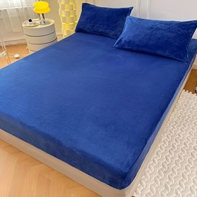 Resim Lüks Süt Kadife Çarşaf - Ultra-Yumuşak, Sıcak ve Rahat Elastik Köşeler ve Peluş Malzeme ile Yatak Odası Kullanımı için, Yatak Odası Konforu | Peluş Dokulu Görünüm | Sıcaklık Tutma, Yatak Aksesuarları 