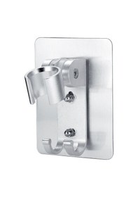 Resim Xindoker Dayanıklı Alüminyum Duş Başlığı Askısı - 90 Derece Ayarlanabilir, Yapışkanlı Kurulum, 2 Askı Kancası 