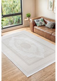 Resim Elvey Home 7105 Krem Modern Desen Doğal Taban Koridor Mutfak Çocuk Oturma Odası Salon Halı Yolluk 7105kemik 