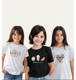 Resim Fyk Kids Kız Çocuk Basic Baskılı T-shirt Çok Renkli 