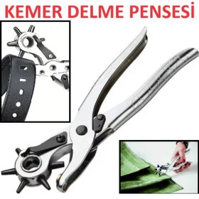 Resim optana Pense Kemer Delme Pensesi Delici Delik Açma 6 Başlıklı ÇıtÇıt Pense Deri Çanta Kıyafet Delik Açıcı 