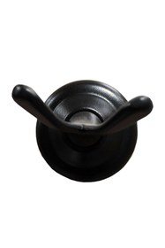 Resim Lider Dicle Mat Siyah Renk Bornozluk Ikili Askı 819-4 