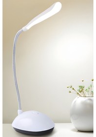 Resim Taşınabilir Pilli Masa Lambası Beyaz Led Işıklı Kitap Okuma Lambası Beyaz 