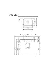 Resim Bocchi Scala Tezgah Altı Lavabo Kaşmir 1006-011-0125 