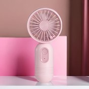 Resim Taşınabilir El Tipi Fan, USB Şarj Edilebilir, 3 Hız Seçeneği, Yüksek Hızlı Kişisel Soğutma, ABS Malzeme, Düğme Kontrolü, İç ve Dış Mekan Kullanımı, Ofis, Seyahat, Kamp için İdeal, 500mAh Lityum Pil 