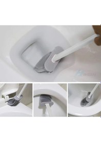 Resim Hijyenik Klozet Temizleme Silikonu Esnek Fırça Kahverengi 