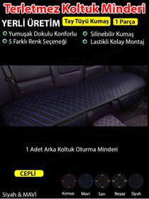 Resim Nuryak Oto Aksesuar Kia Cerato 2013-2018 7 Parça Full Minder Seti Terletmez Kumaş Siyah Mavi 