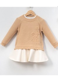 Resim Xo Kids Kız Çocuk Elbise 3-7 Yaş 4026 Bej 
