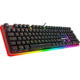 Resim GB-G918B-WH Fire Storm RGB Blue Switch Mekanik Beyaz Oyuncu Klavyesi 