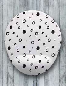 Resim Puantiye Oval Bilek Destekli Mouse Pad Mousepad 