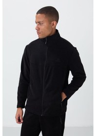 Resim Tommy Life Siyah Dik Yaka Basic Fermuar Cepli Standart Kalıp Erkek Polar Eşofman Takımı - 85193 Siyah 