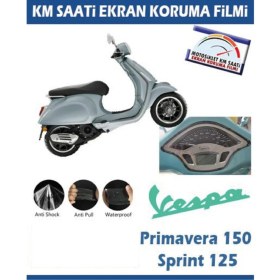 Resim Piaggio Vespa Primavera 150/SPRINT 125 Motosiklet Ekran Km Koruyucu 