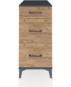 Resim Kronos Komodin 3 Çekmeceli 44x59x96 Antrasit-çam Antrasit 