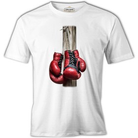 Resim Boks Eldivenleri Beyaz Erkek Tshirt - Beyaz / S 