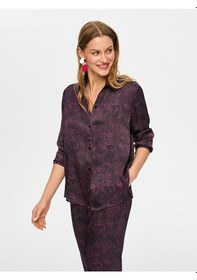 Resim Soyut Desen Uzun Kol Gömlek S26gml004 Us26gml00410 Siyah 